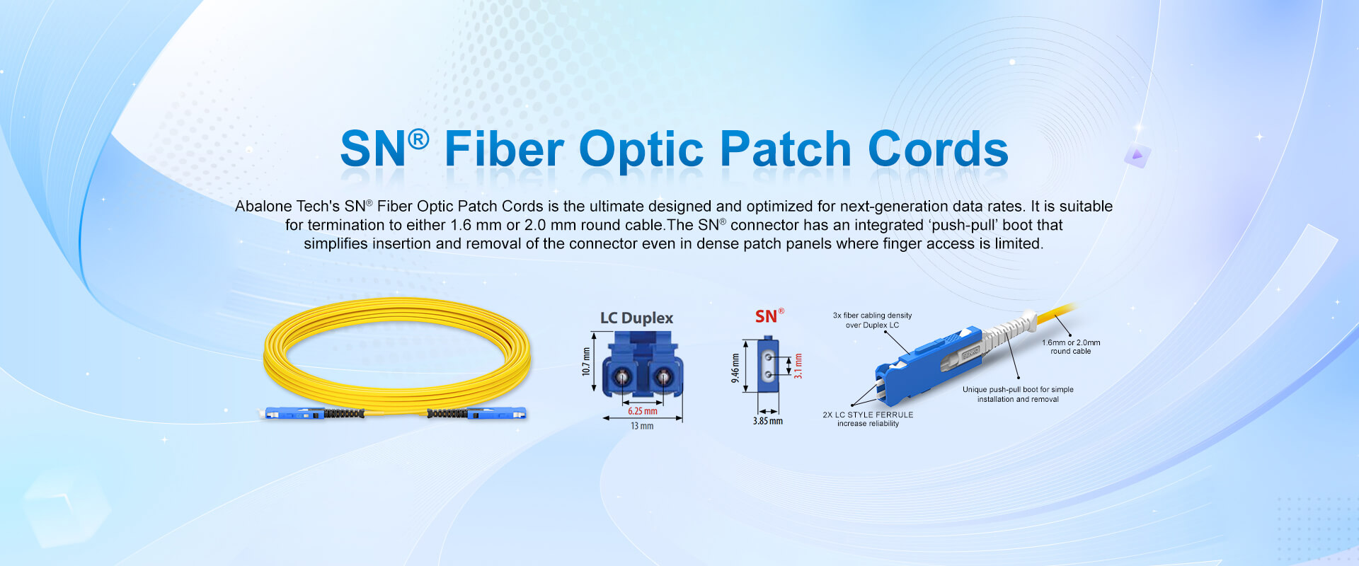 Abalone fiber optic components banner 5